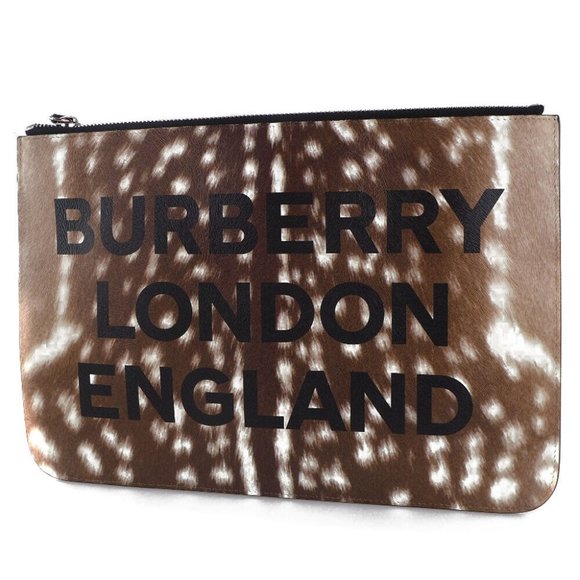 BURBERRY LONDON ENGLAND Clutch bag business bag Brown Cowhide Women - Picture 4 of 9
